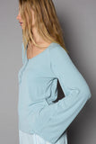 round neck long sleeve a body top