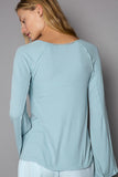 round neck long sleeve a body top