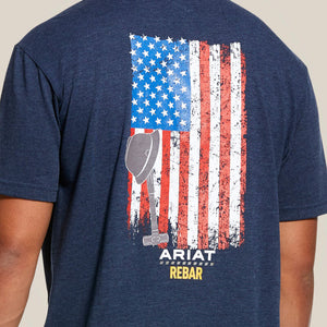 10030330 - REBAR COTTON STRONG AMERICAN GRIT GRAPHIC SHORT SLEEVE T-SHIRT (Ariat)