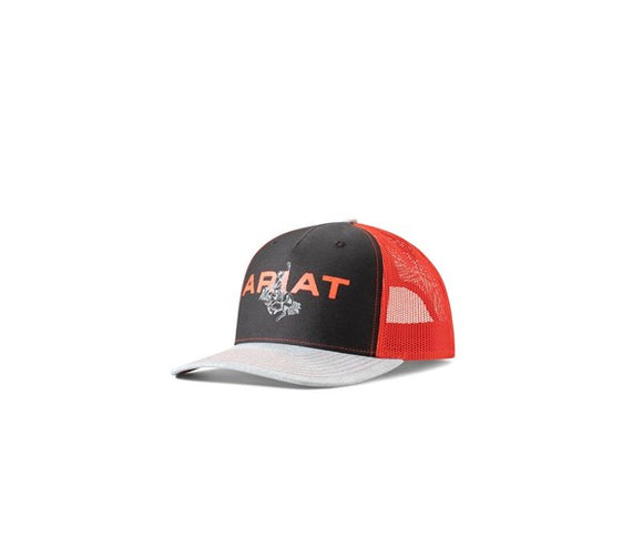 ARIAT BUCKING BRONC MOTIF SNAP BACK BASEBALL HAT