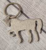 hair on hide animal keychains