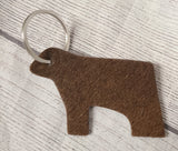 hair on hide animal keychains