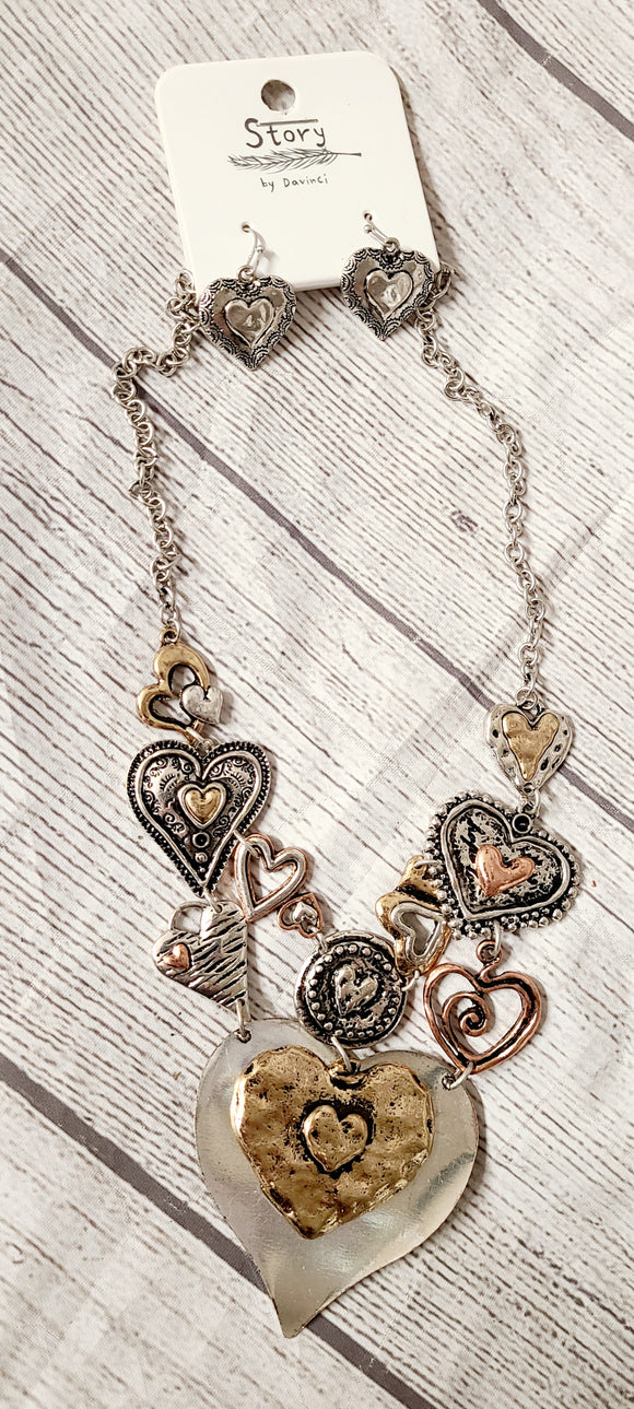 fashion heart necklace