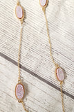 long druzy necklace