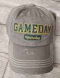 green and gold gameday ballcap