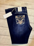 copper bling bootcut jeans