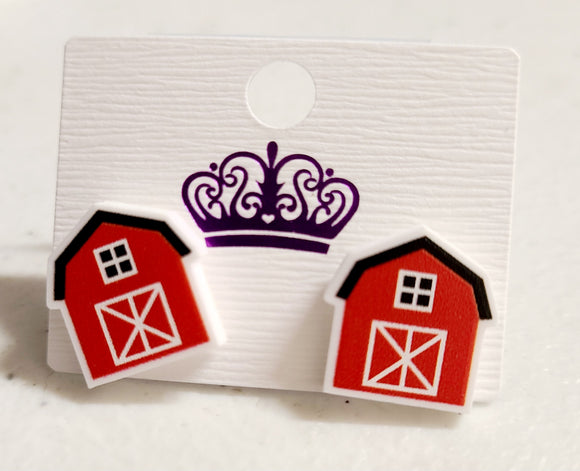 red barn earring