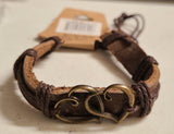 leather heart bracelet