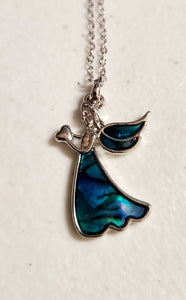 abalone angel necklace