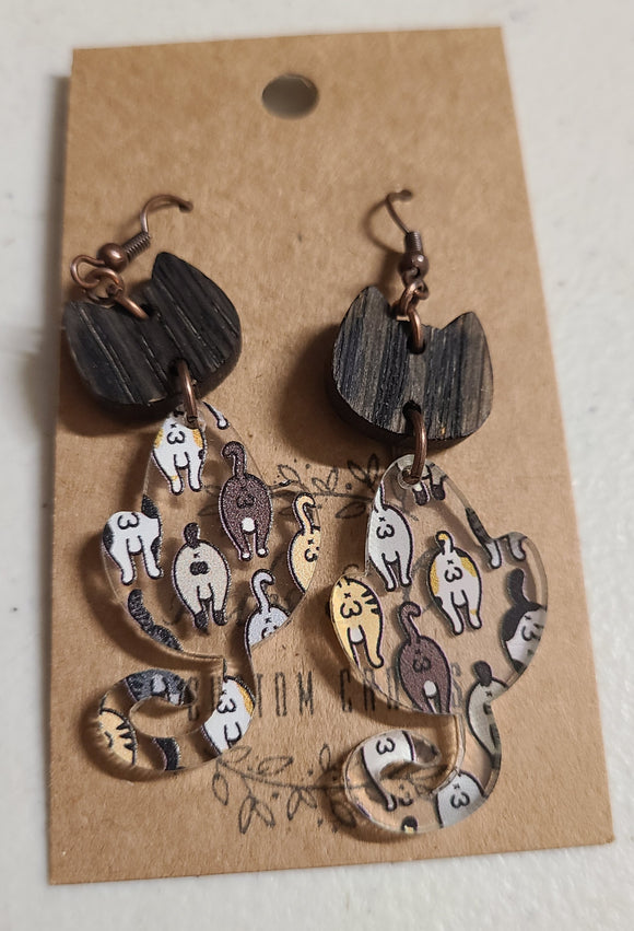 handmade cat earring