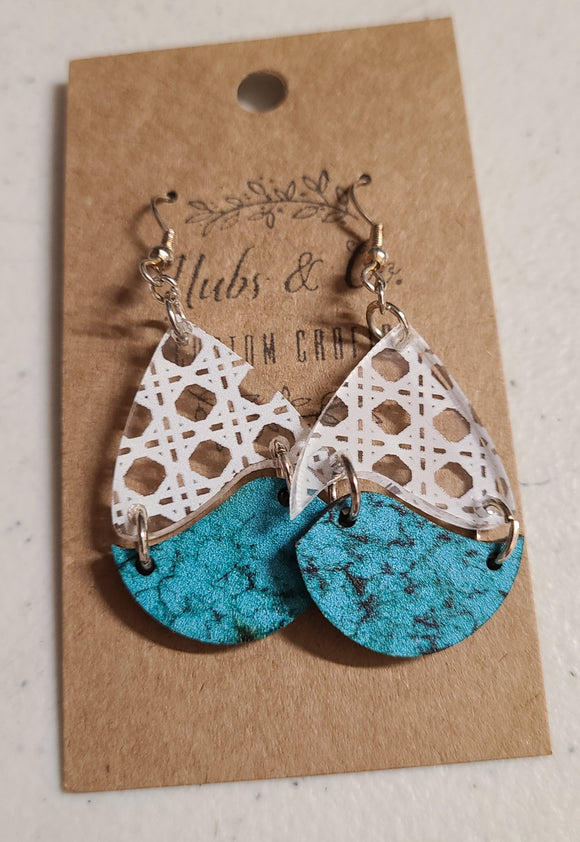 handmade turquoise teardrop earring