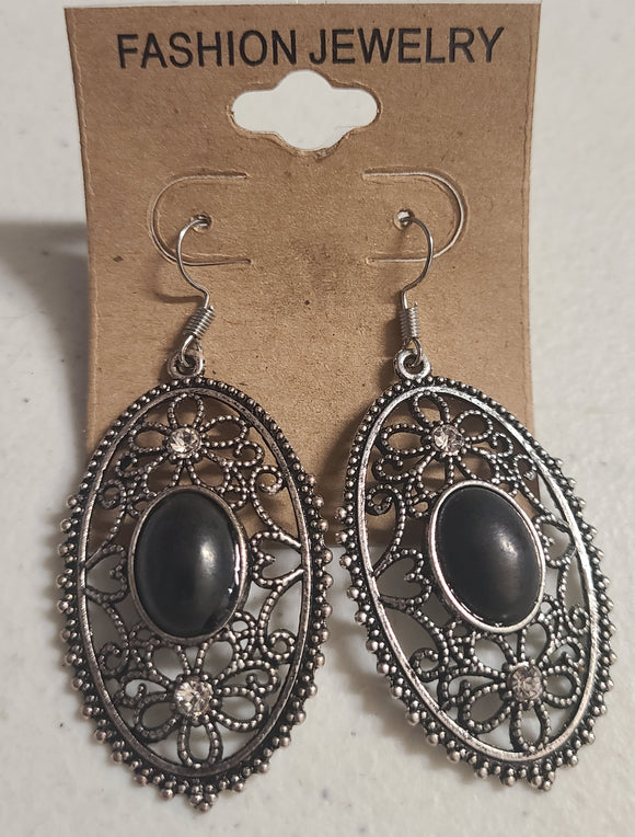 black floral earring