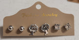 3 pack stud earring- tree