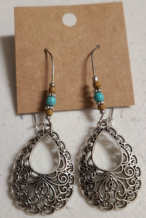 filigree drop earring