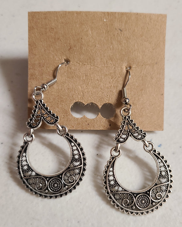 dangle grid earring