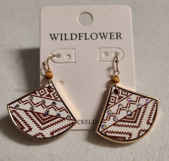 aztec disc earring