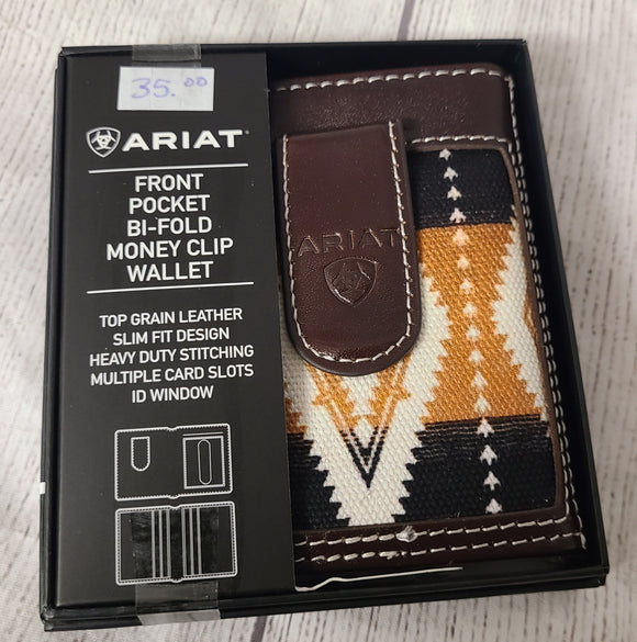 ARIAT front pocket bi fold money clip SOUTHWEST DIAMOND - ACCESSORIES WALLET - A3559602