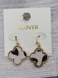 hair on hide clover dangles