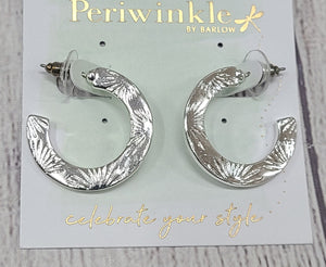 springtime silver hoops