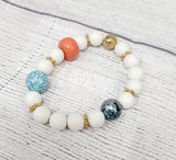 pastel colored stretchy bracelet