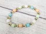 pastel colored stretchy bracelet