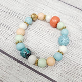 pastel colored stretchy bracelet