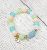 pastel colored stretchy bracelet