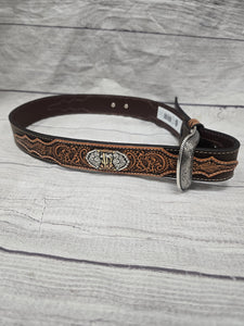 3D 1 1/2 Mens Belt Hand Tooled d100013802