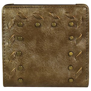 JUSTIN LADIES BIFOLD BRONZE METAL W/STUDS 2091674WMET