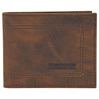 JUSTIN BIFOLD BROWN PULL UP W/STITCHED DETAILS 22125842W2