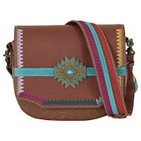 CATCHFLY CROSSBODY SOUTHWEST MOTIF W/SNAKESKIN TEXTURE