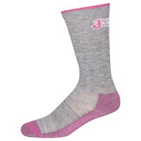 JUSTIN LADIES BOOT SOCK GRAY AND PINK 2PK