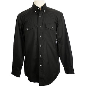 mens oxford black snap shirt