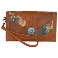 Catchfly Women's Sunset Renegade Southwestern Print Inlay Clutch Wallet