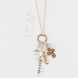 Julia Faith Cross Charm Pendant Necklace & Earring Set