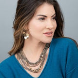 Della Multi Row Bead And Chain Necklace