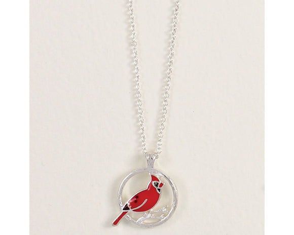 red cardinal necklace 18