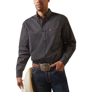 ARIAT DOVER CLASSIC LS BLACK PRINT - MENS SHIRT - 10043923