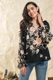 floral bishop sleeve top