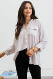 STRIPED LIGHTWEIGHT WOVEN TOP