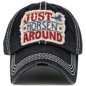 just horsen around ballcap