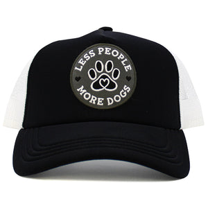 Less People More Dogs Hat - Black