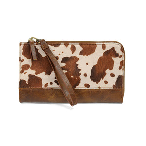 joy susan Faux Fur cow Convertible Wristlet