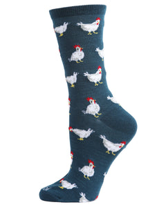 memoi bamboo Rayon socks- chickens