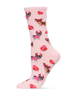 memoi bamboo Rayon socks- puppy love