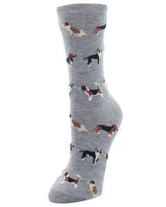 memoi bamboo Rayon socks- puppy toss