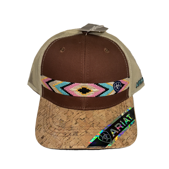 Ariat Ladies Aztec Cork Tan Trucker Cap A300018008