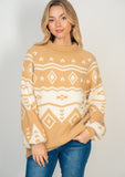 plus-Isle pattern sweater top