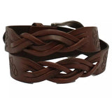 ANGEL RANCH 1.5" BRAIDED ACORN BROWN BELT D140001202