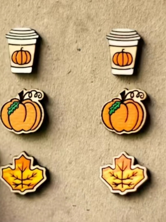 pumpkin spice earring